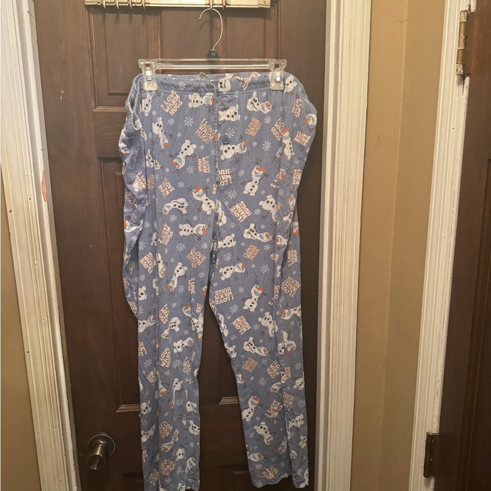 Women’s 2XL Disney Blue Snowman Pajama Pants